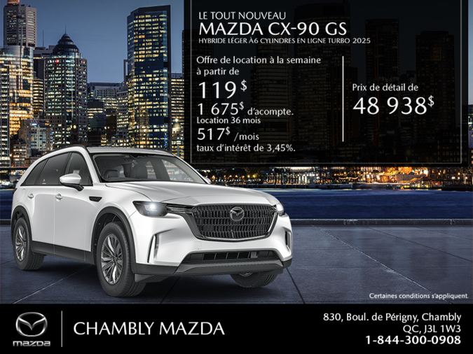 Chambly Mazda - Procurez-vous le Mazda Cx-90 Mhev 2025