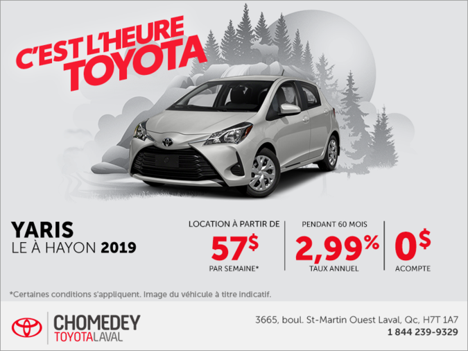 Toyota Yaris à hayon 2019