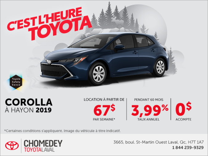 Toyota Corolla à hayon 2019