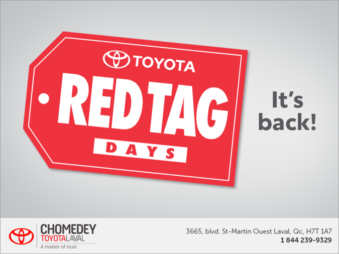 Toyota Red Tag Days!