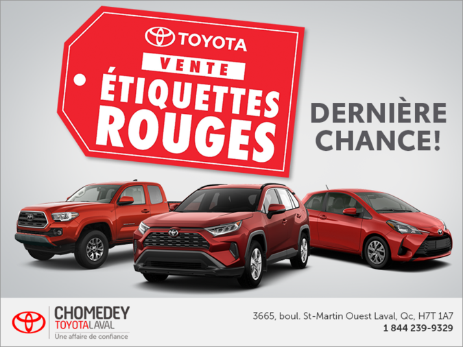 C'est la vente étiquettes rouges!