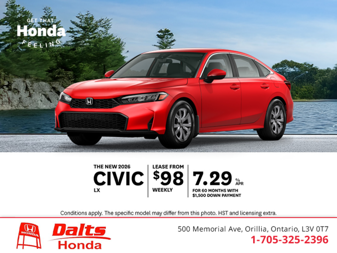 Get the 2026 Honda Civic!