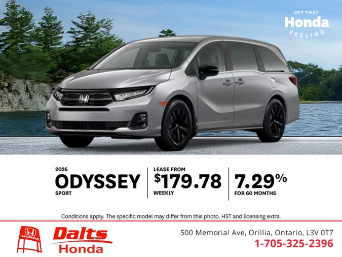 Get the 2026 Honda Odyssey!