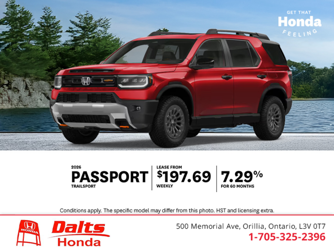 Get the 2026 Honda Passport!