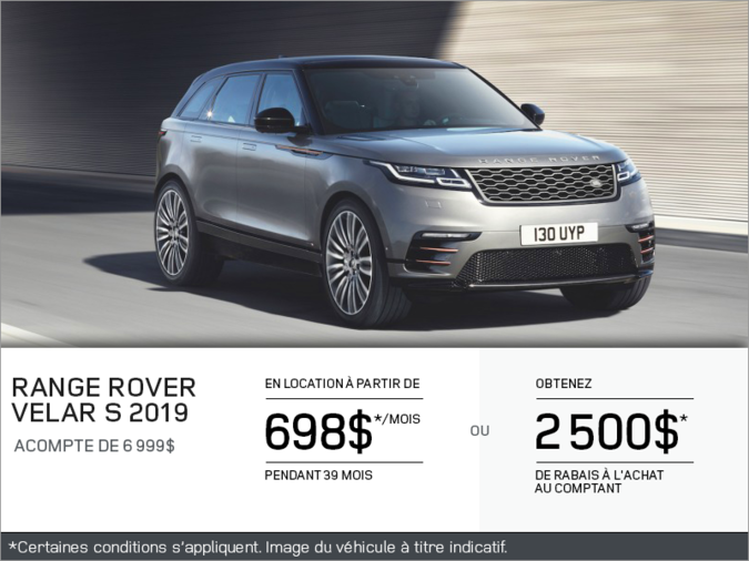 Le Range Rover Velar S 2019