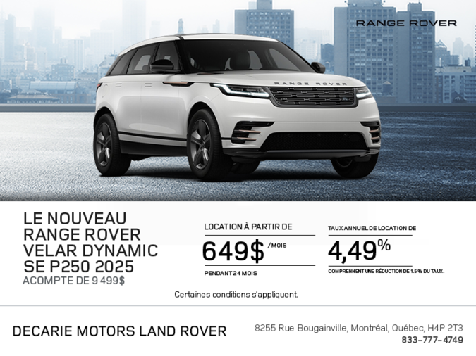 Le Range Rover Velar 2025