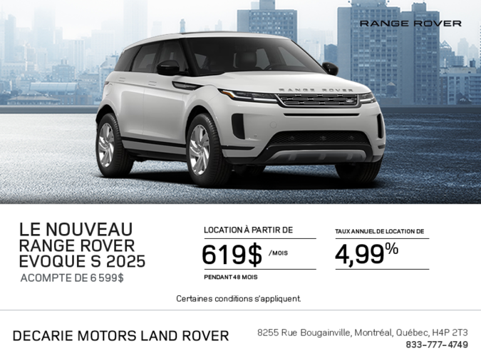 Le Range Rover Evoque 2025