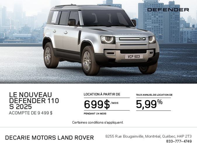 Le Land Rover Defender S 2025