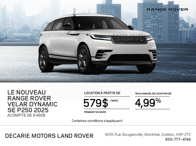 Le Range Rover Velar 2025