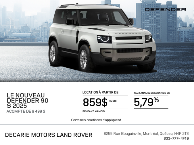 Le Land Rover Defender 90 S 2025