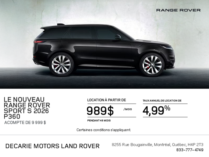 Le Range Rover Sport 2026