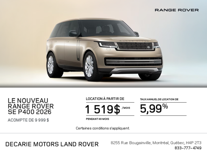 Le Range Rover 2026