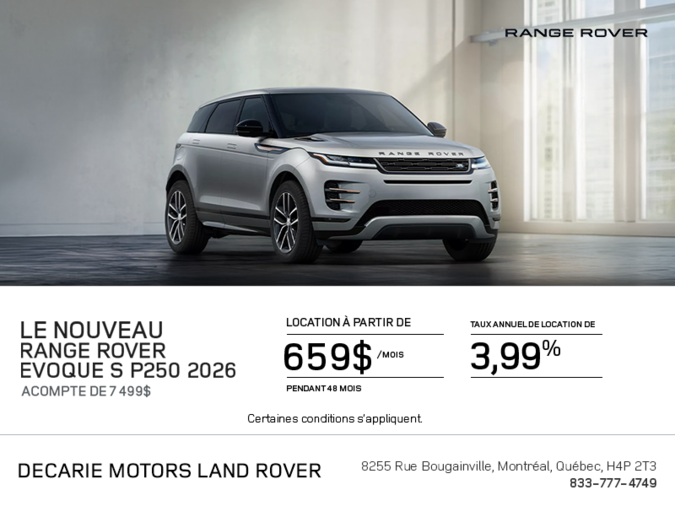 Le Range Rover Evoque S 2026