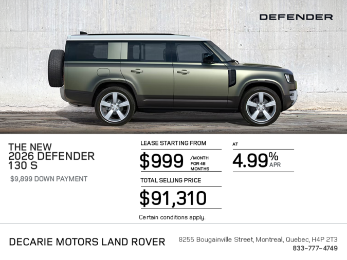 The 2026 Land Rover Defender 130 S