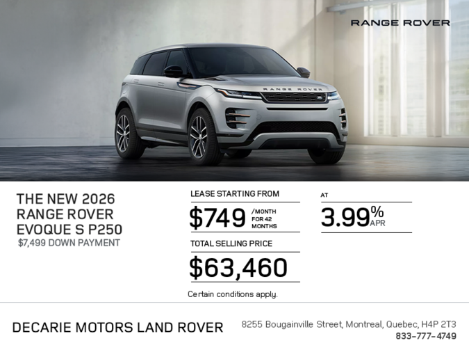 The 2026 Range Rover Evoque S