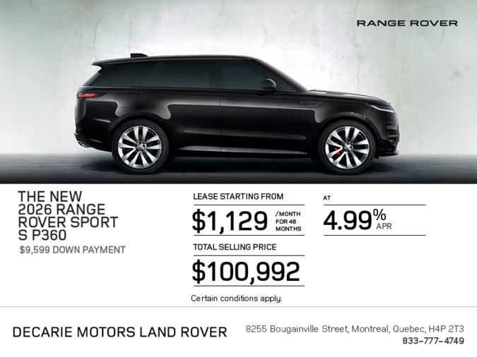 The 2026 Range Rover Sport S