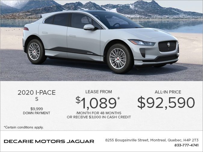 The 2020 Jaguar I Pace Decarie Motors