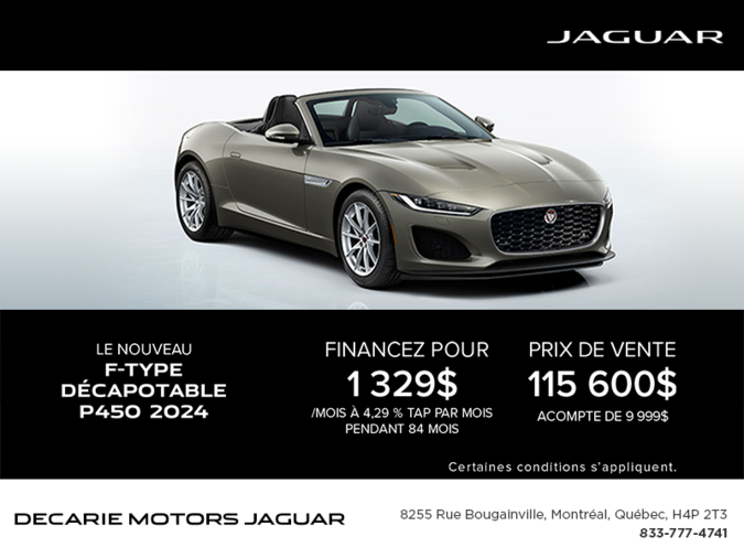 Le Jaguar F-TYPE Décapotable 2024