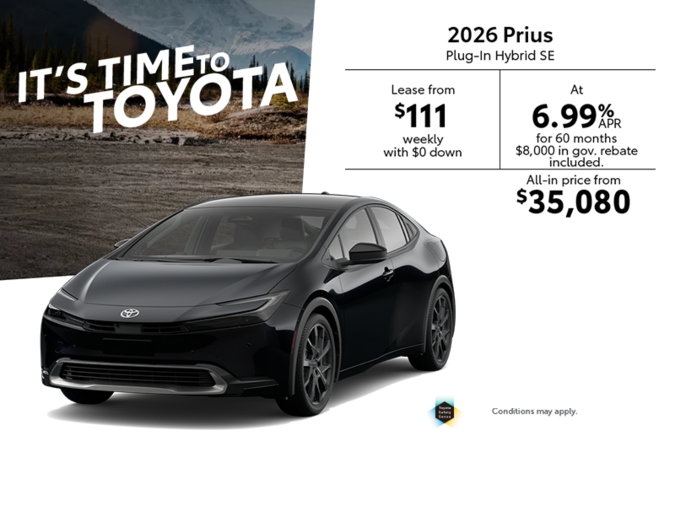 2026 Toyota Prius Plug-in Hybrid SE