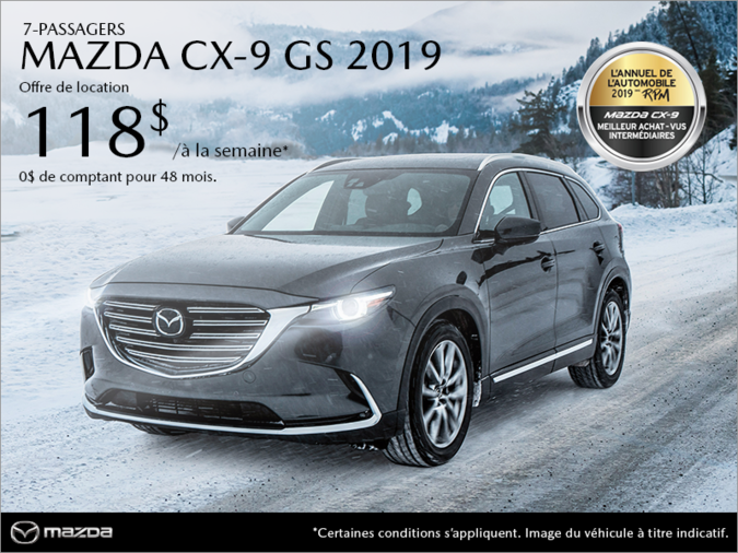 Procurez-vous la Mazda CX-9 2019!