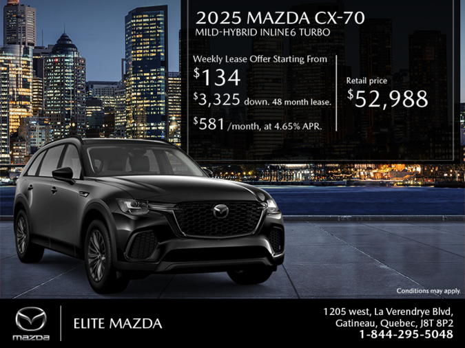 Get the 2025 Mazda CX-70 MHEV