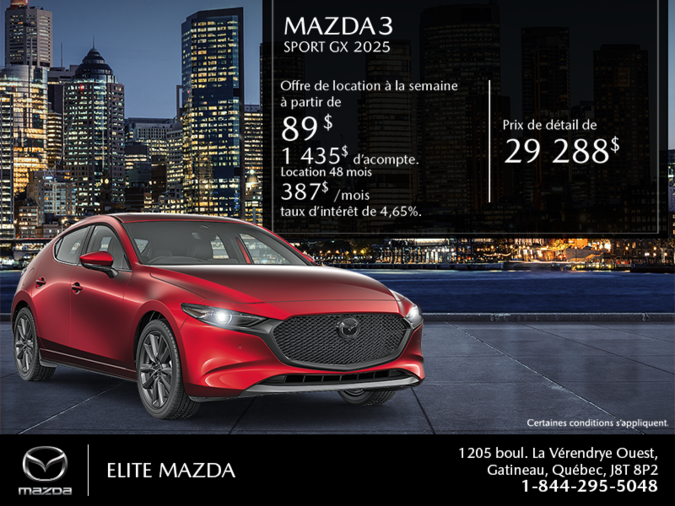 Procurez-vous le Mazda 3 Sport 2025