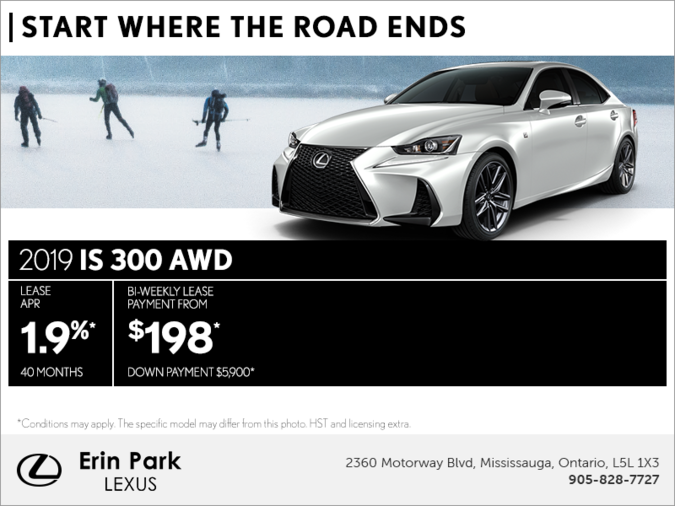 Get the 2019 Lexus IS 300 AWD today!