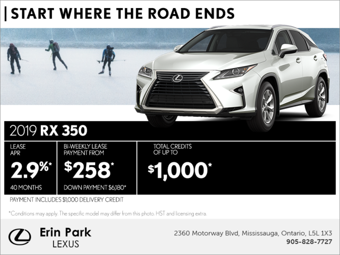 Get the 2019 Lexus RX 350 today!