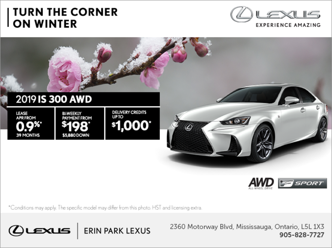 Get the 2019 Lexus IS 300 AWD today!