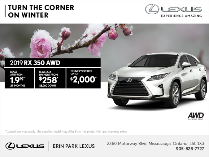 Get the 2019 Lexus RX 350 today!