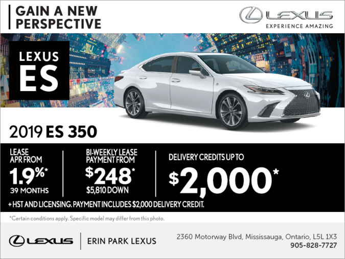 Lease the 2019 Lexus ES 350 today!
