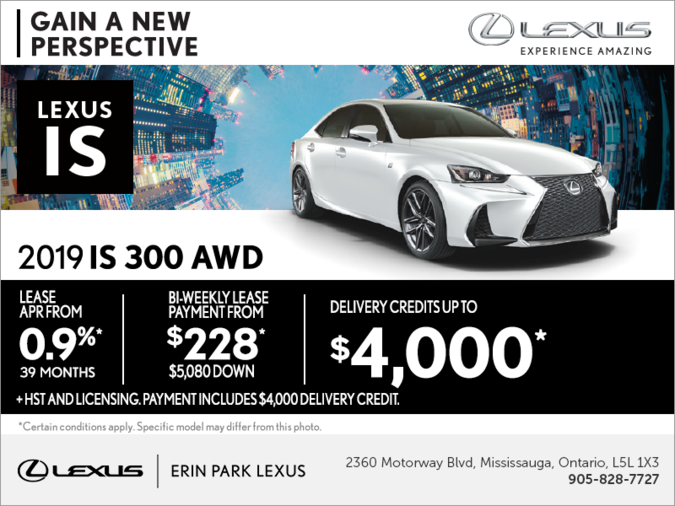 Lease the 2019 Lexus IS 300 today!