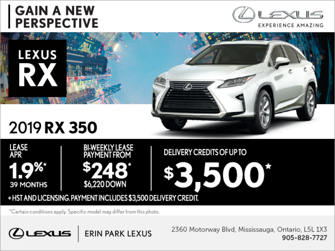 Lease the 2019 Lexus RX 350 today!