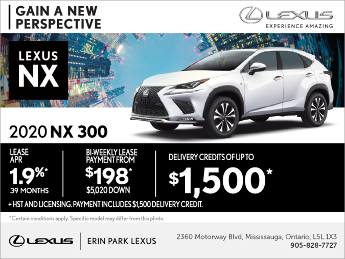 Lease the 2020 Lexus NX 300 today!