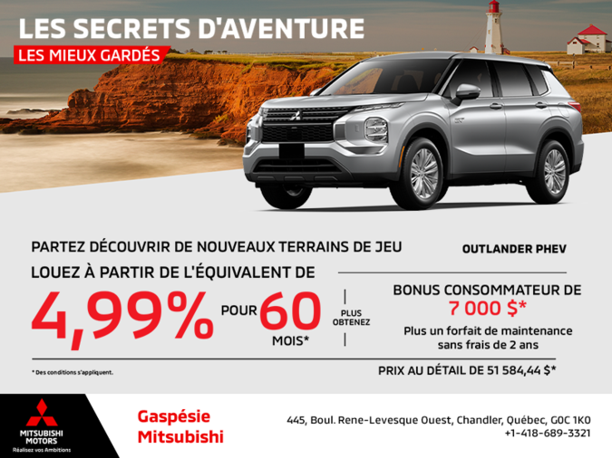 Procurez-vous le Mitsubishi Outlander Phev 2025