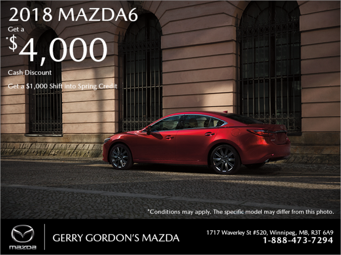 Gerry Gordon's Mazda - Get the 2018 Mazda6 today!
