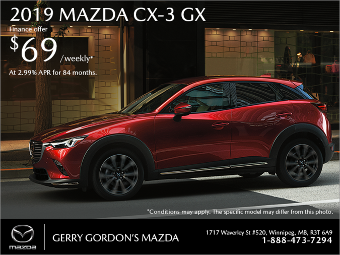 Gerry Gordon's Mazda - Get the 2019 Mazda CX-3 today!