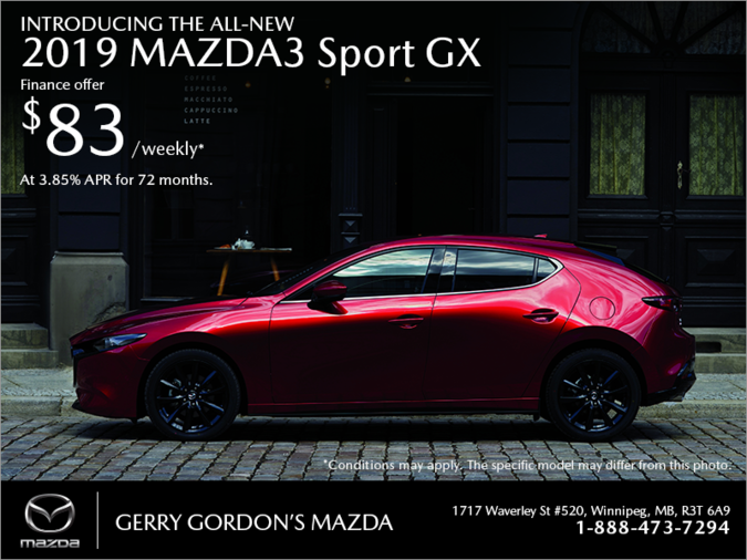 Gerry Gordon's Mazda - Get the 2019 Mazda3 Sport today!