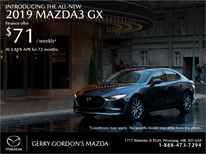 Gerry Gordon's Mazda - Get the 2019 Mazda3 today!