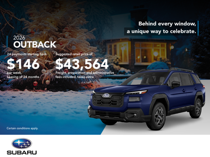 Get the 2026 Outback today!