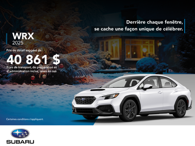 Procurez-vous la WRX 2025!