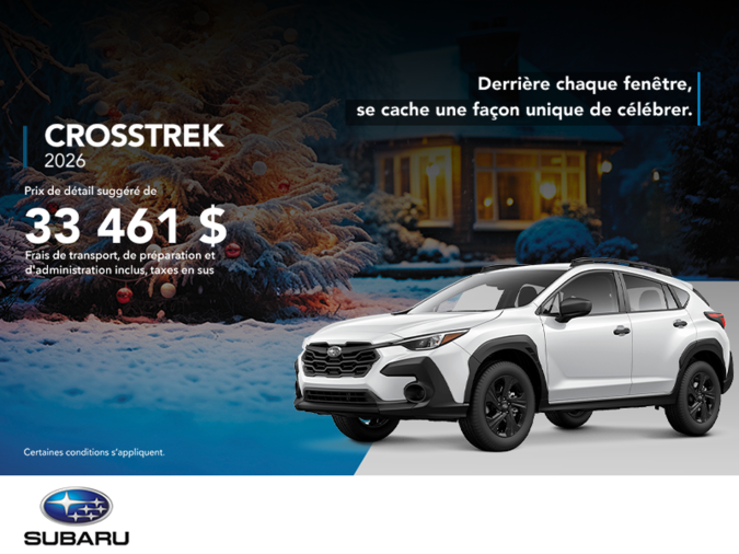 Procurez-vous le Crosstrek 2026!