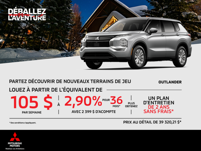 Procurez-vous le Mitsubishi Outlander 2026