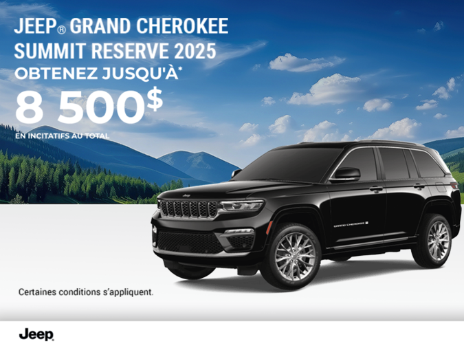 Conduisez un Jeep Grand Cherokee 2025!