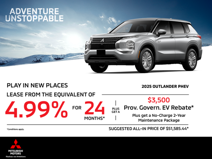 Get the 2025 Mitsubishi Outlander PHEV