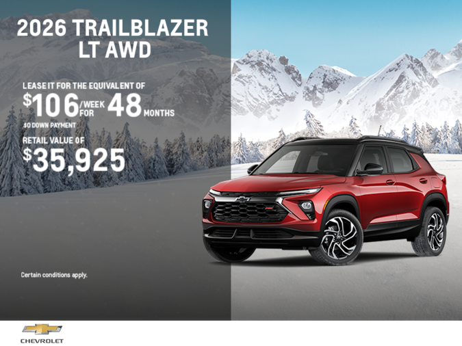 Get the 2026 Chevrolet Trailblazer LT AWD