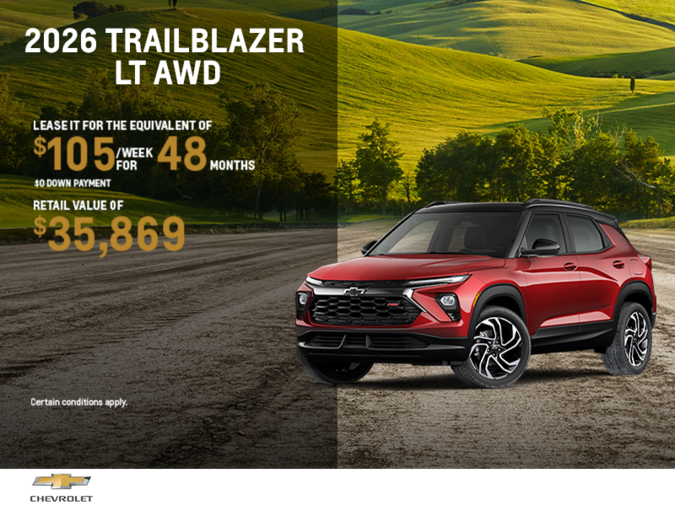 Get the 2026 Chevrolet Trailblazer LT AWD