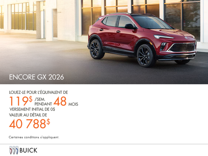 Procurez-vous le Buick Encore GX 2026