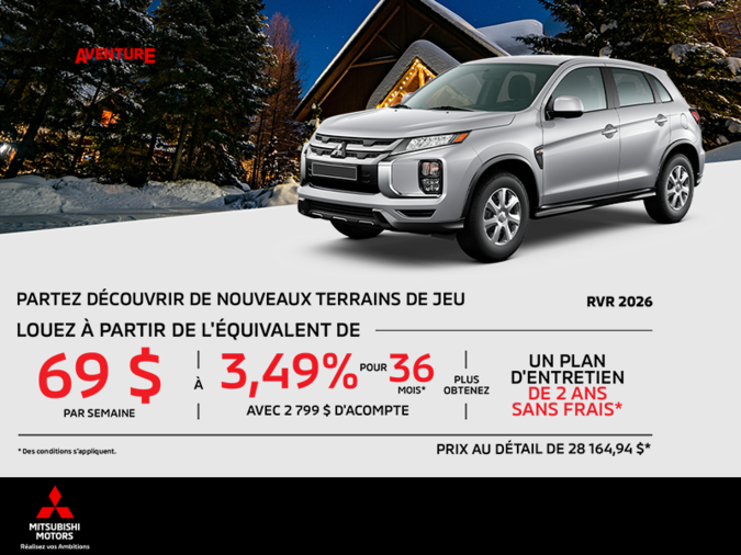 Procurez-vous le Mitsubishi RVR 2026