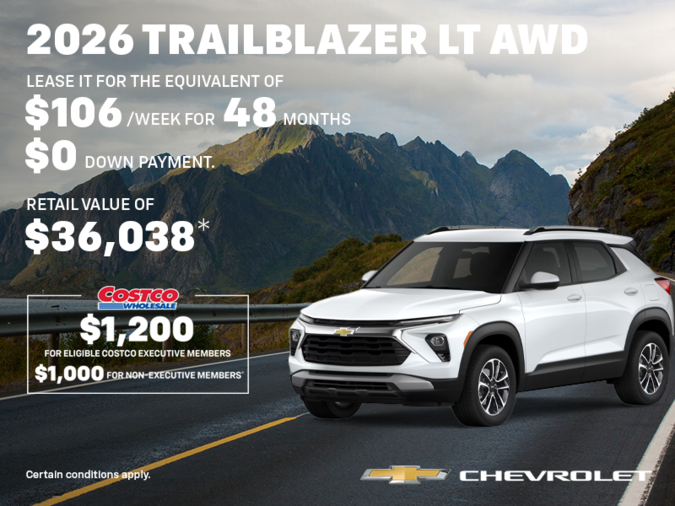 Get the 2026 Chevrolet Trailblazer LT AWD